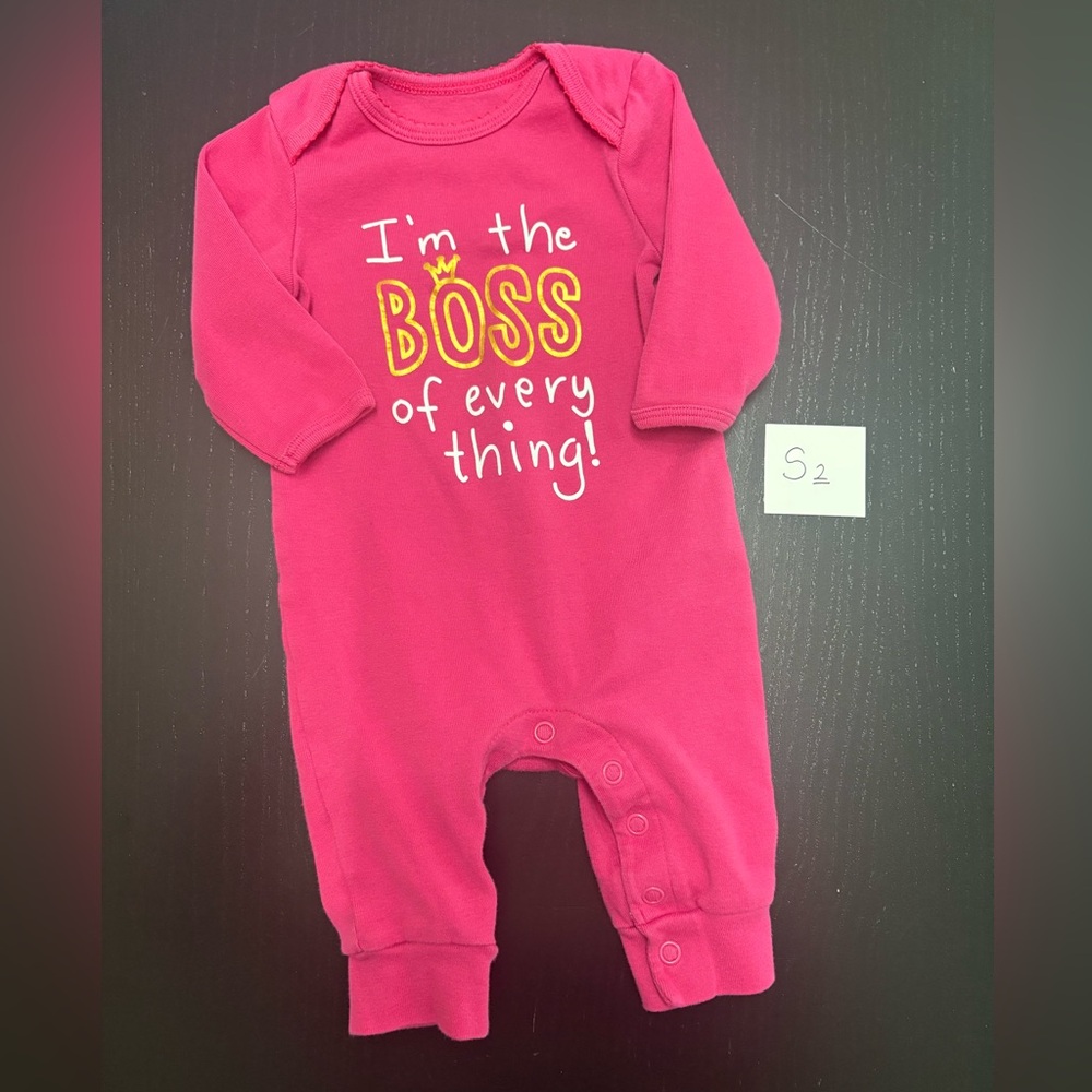 ⭐️2/$11.00⭐️—Pink 3m Footless Cotton One Piece